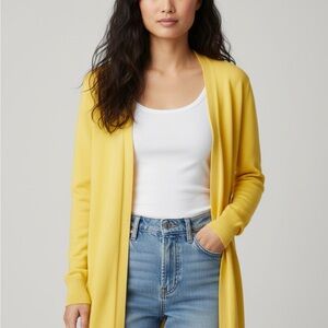 Yellow Open Front Cardigan Sweater ***NEW*** Tag still on